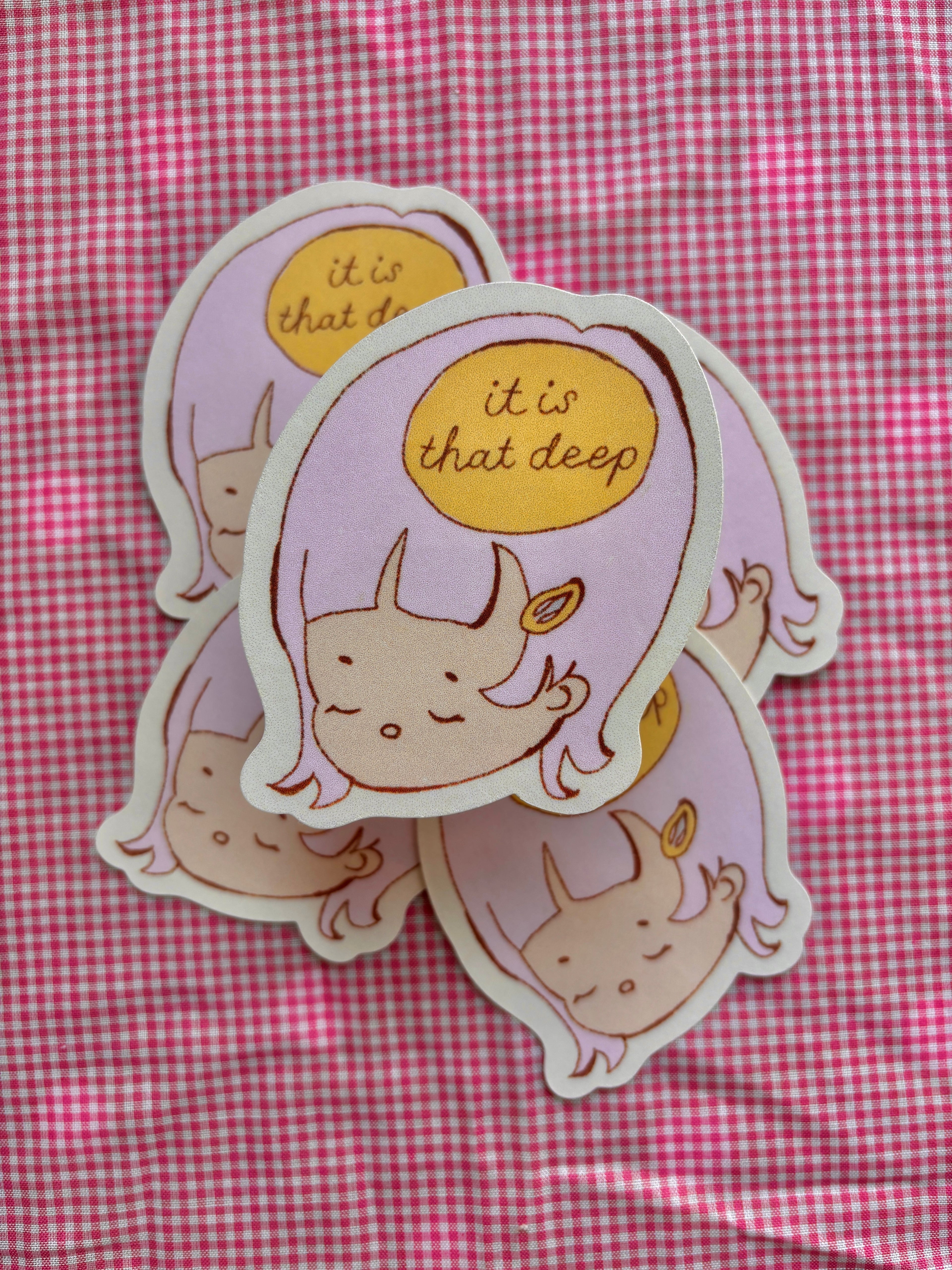 it is that deep sticker | pink |