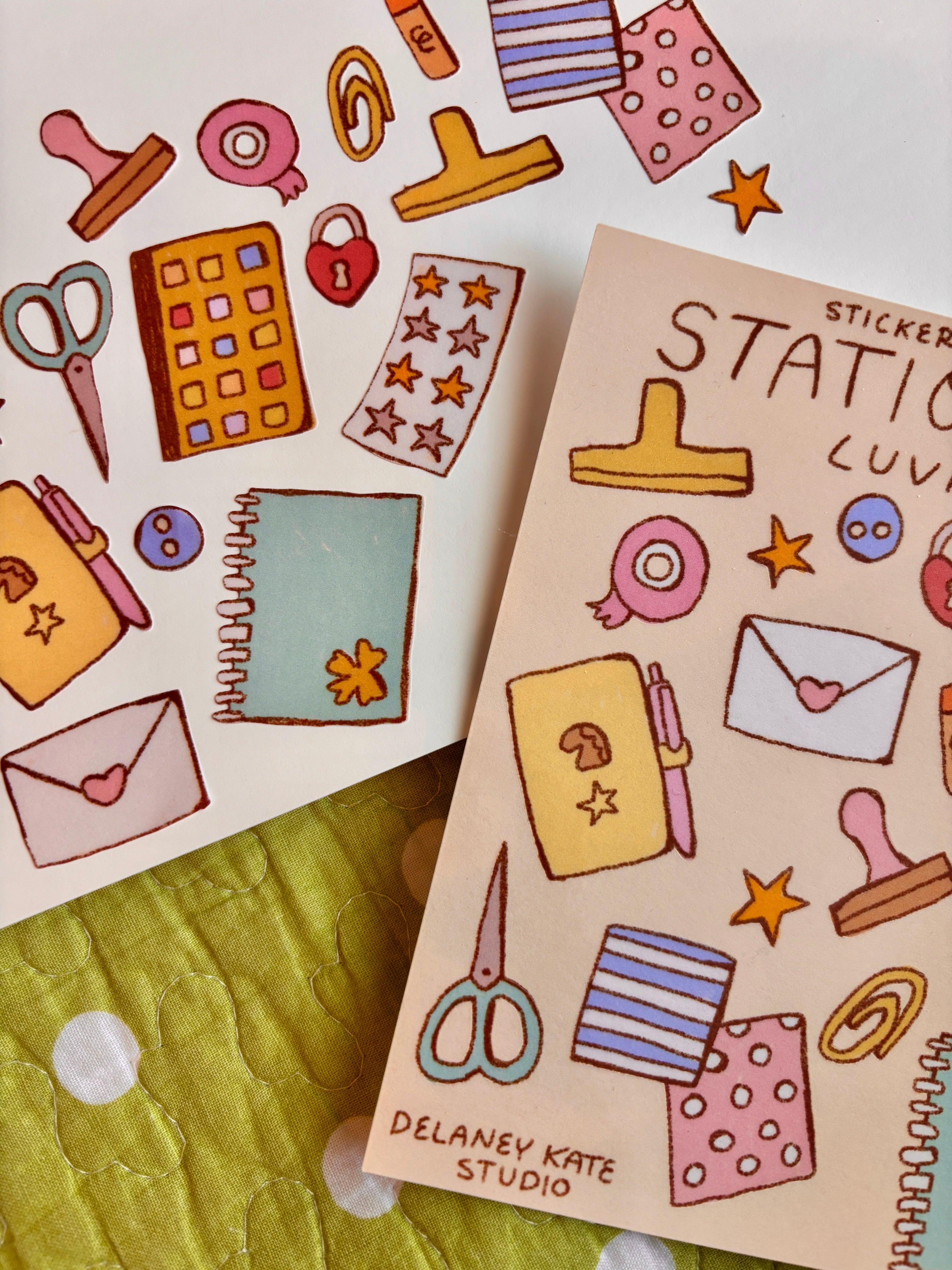 stationery luvr sticker sheet