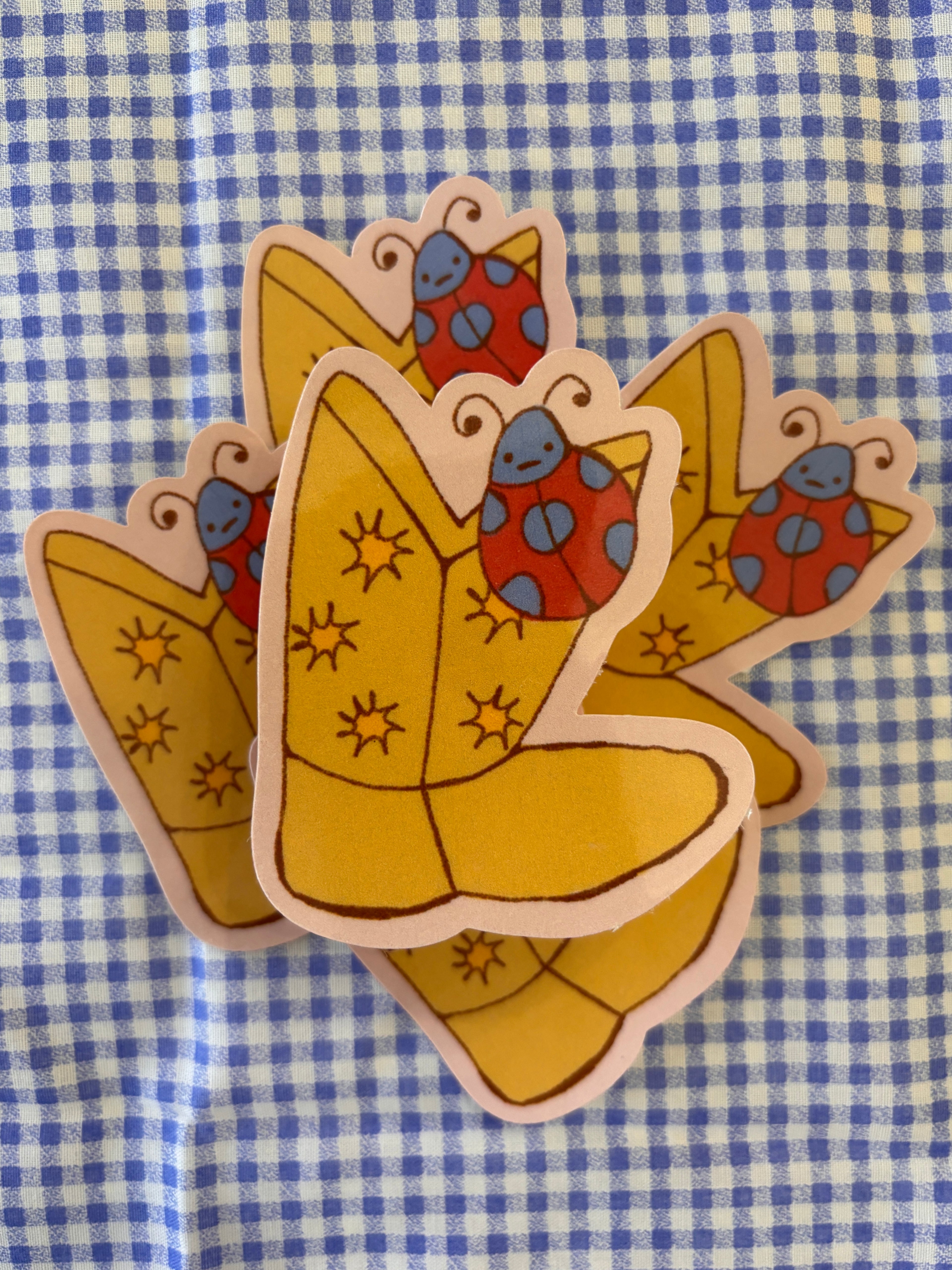 ladybug on a boot sticker