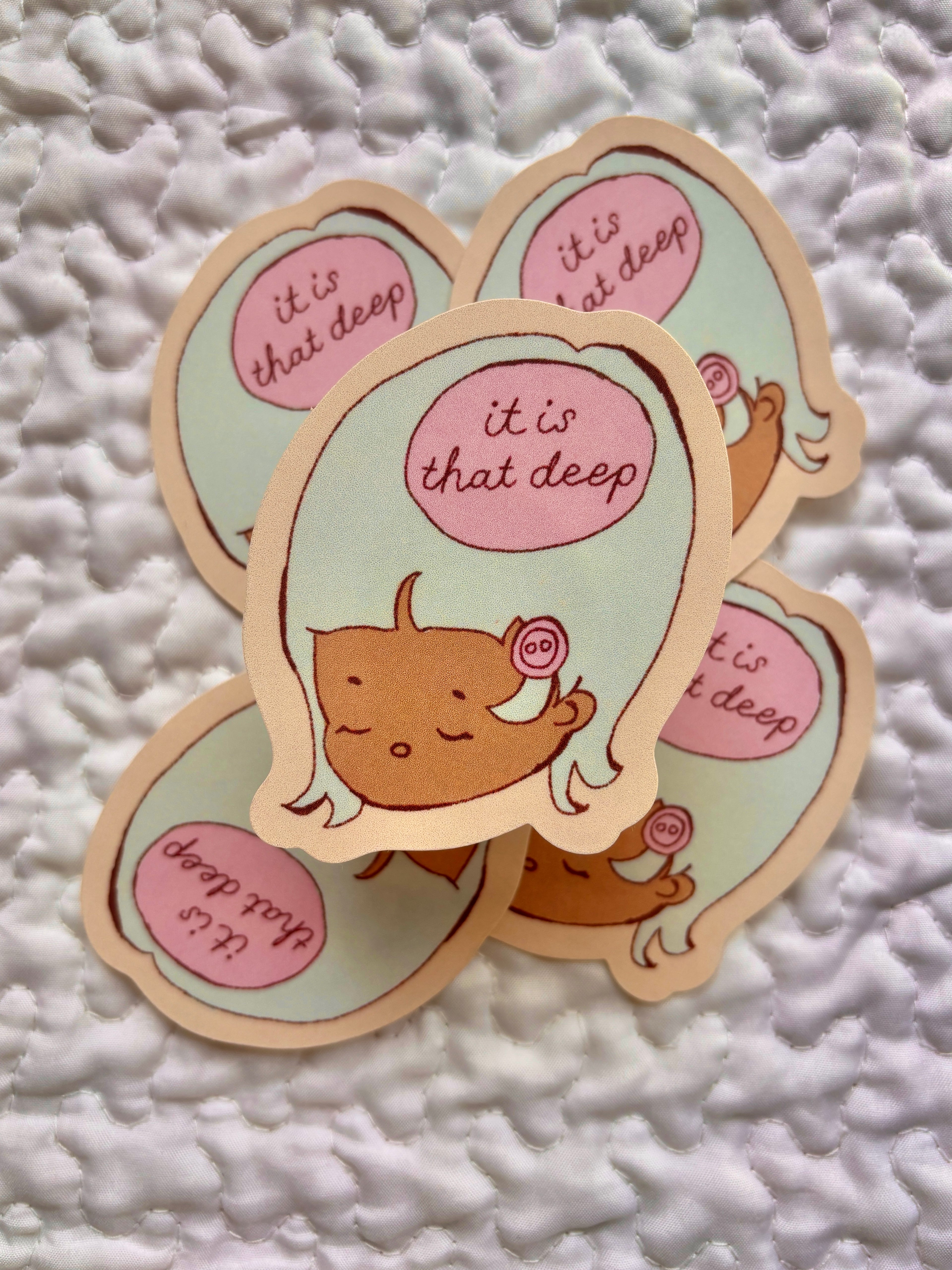 it is that deep sticker | teal |