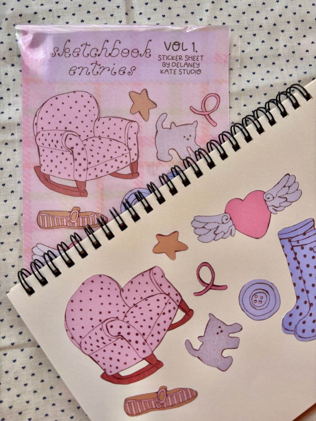 Sketch book entries vol. 1 sticker sheet