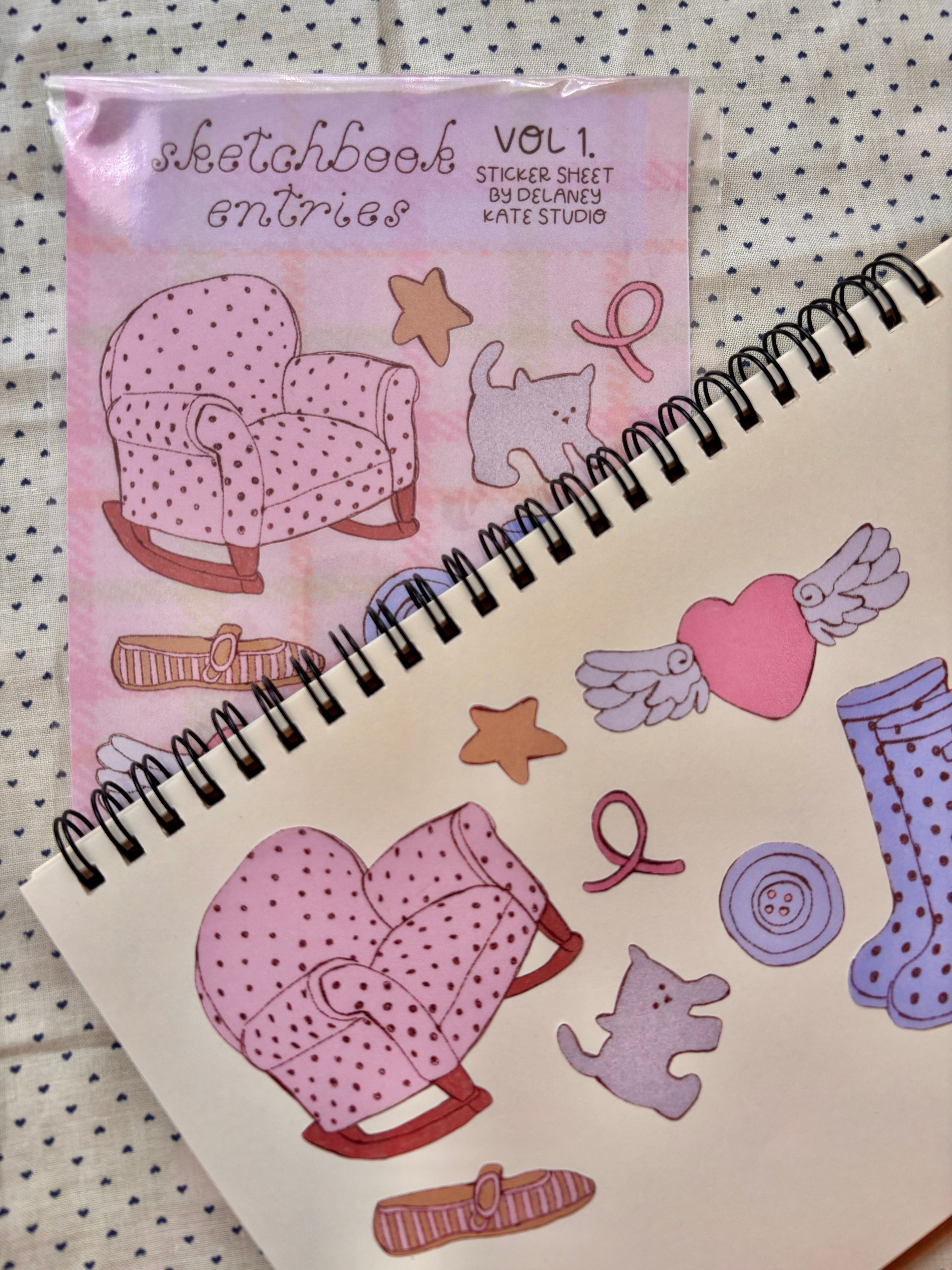 Sketch book entries vol. 1 sticker sheet