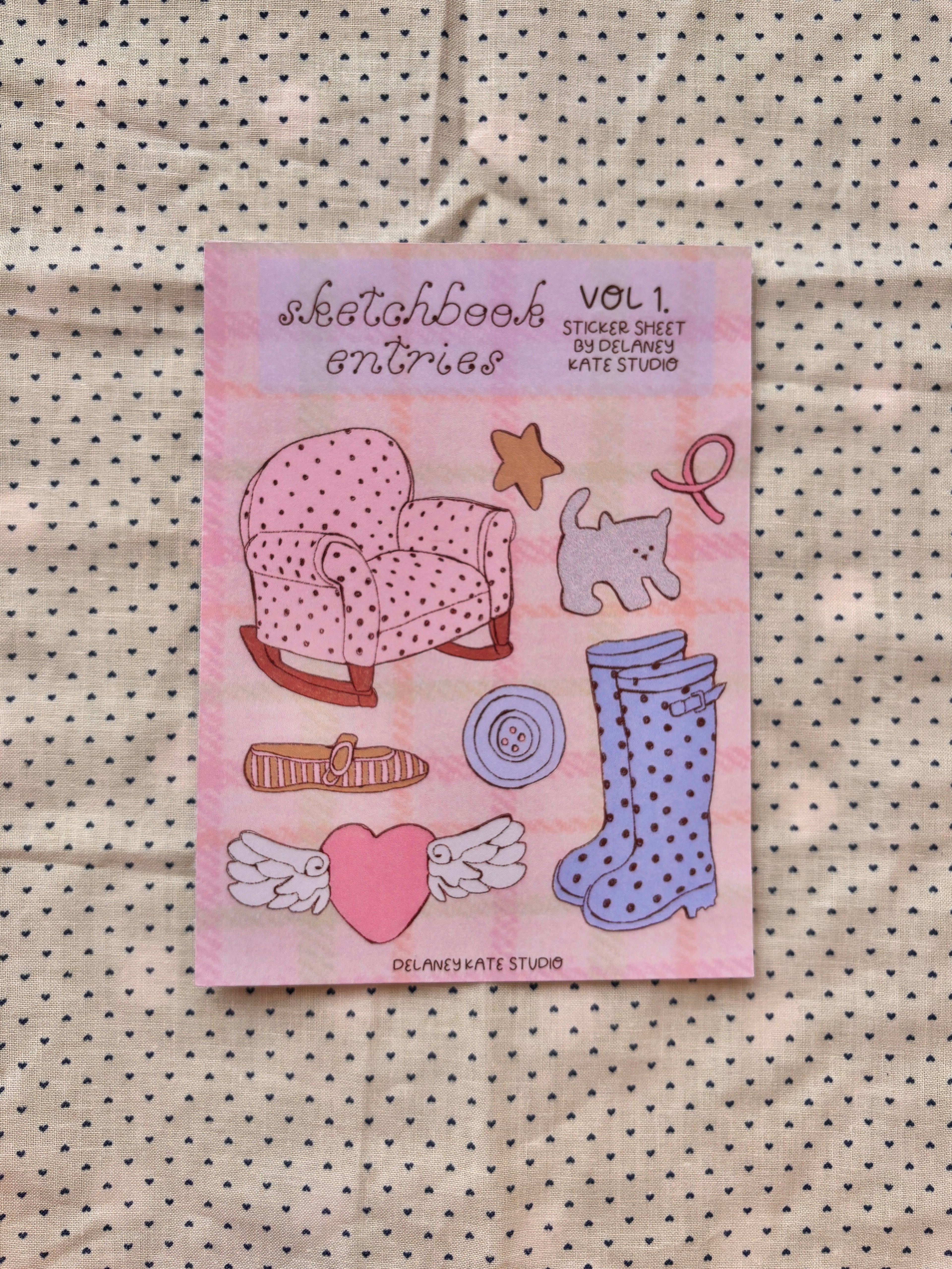 Sketch book entries vol. 1 sticker sheet