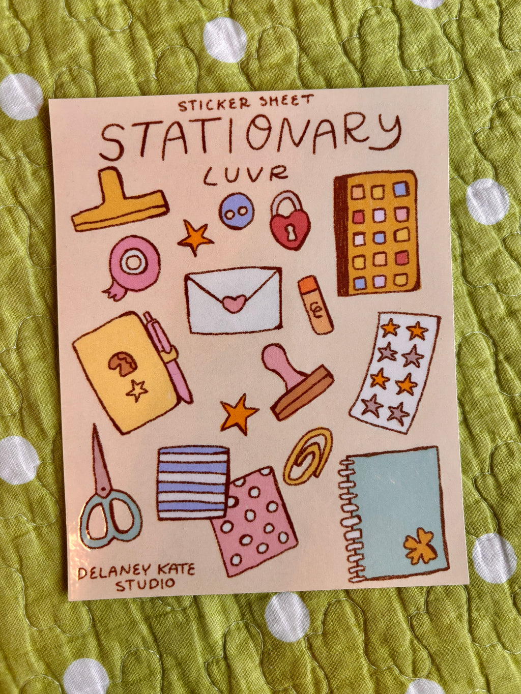 stationery luvr sticker sheet