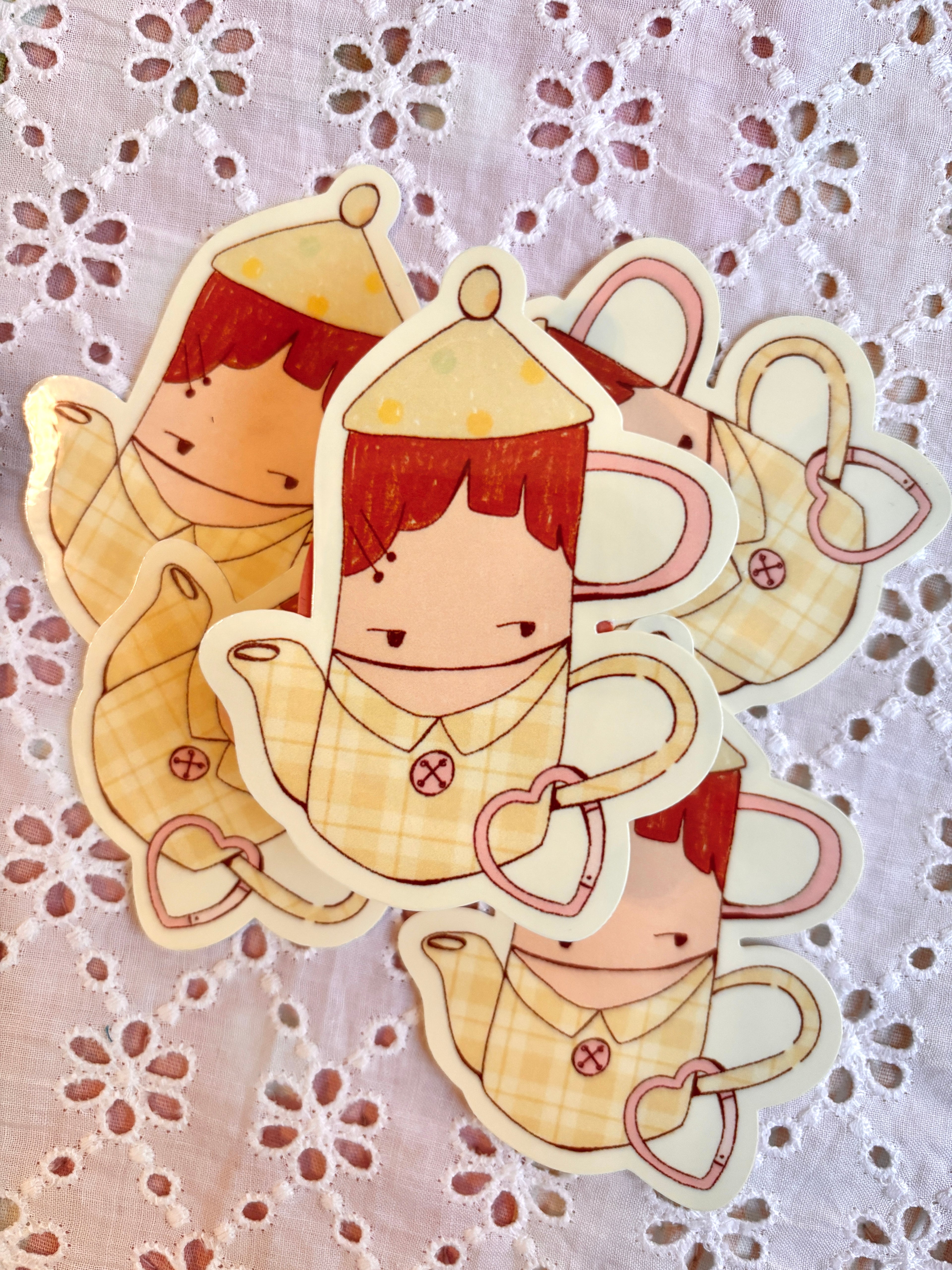 teapot girl sticker
