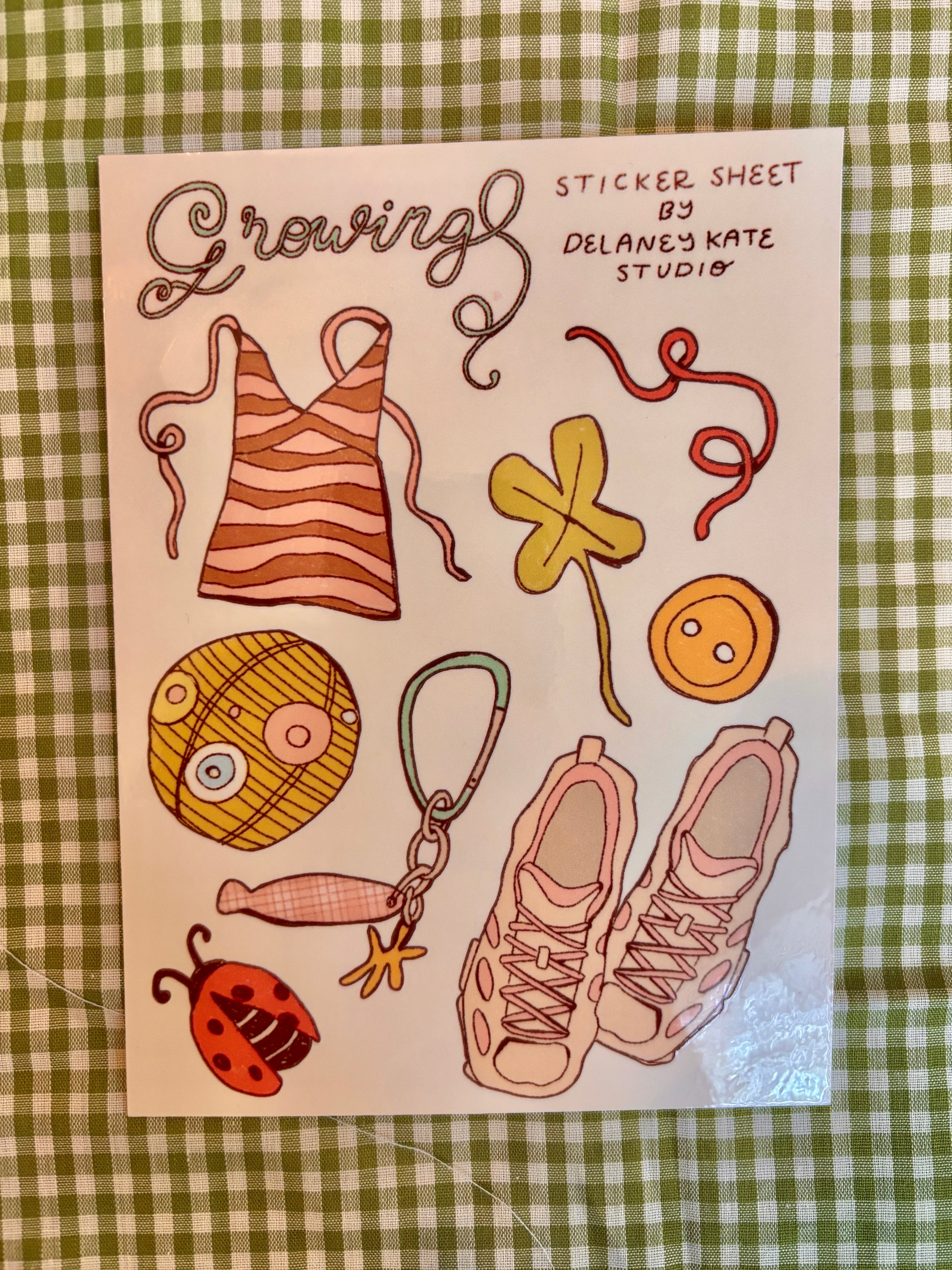 growing sticker sheet